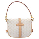 LOUIS VUITTON Monogram Mini Lin Saumur BB Bag White M12327 LV Auth 203218V-2