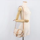 LOUIS VUITTON Monogram Mini Lin Saumur BB Bag White M12327 LV Auth 203218V-33