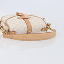 LOUIS VUITTON Monogram Mini Lin Saumur BB Bag White M12327 LV Auth 203218V-6