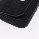 Christian Dior Chain Shoulder Bag Nylon Black Silver Auth 203219-14