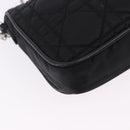 Christian Dior Chain Shoulder Bag Nylon Black Silver Auth 203219-16