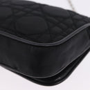 Christian Dior Chain Shoulder Bag Nylon Black Silver Auth 203219-17