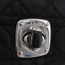 Christian Dior Chain Shoulder Bag Nylon Black Silver Auth 203219-18