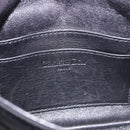 Christian Dior Chain Shoulder Bag Nylon Black Silver Auth 203219-20