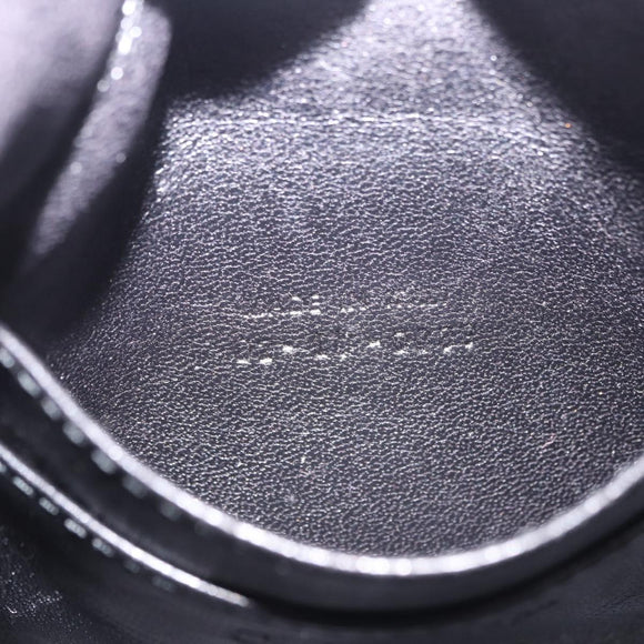 Christian Dior Chain Shoulder Bag Nylon Black Silver Auth 203219