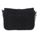 Christian Dior Chain Shoulder Bag Nylon Black Silver Auth 203219-2