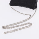 Christian Dior Chain Shoulder Bag Nylon Black Silver Auth 203219-7