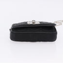 Christian Dior Chain Shoulder Bag Nylon Black Silver Auth 203219-5