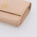 GUCCI Bifold Wallet Leather Pink Gold 598587 Auth 203221-7