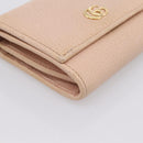 GUCCI Bifold Wallet Leather Pink Gold 598587 Auth 203221-14