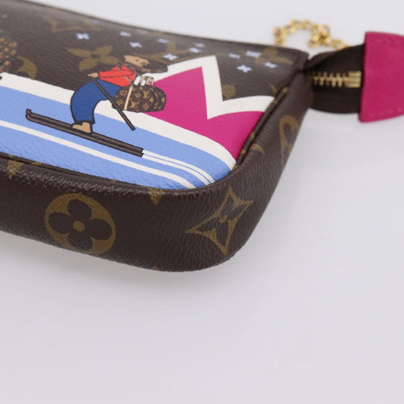 LOUIS VUITTON Monogram Ski Bear Mini Pochette Accessoires M67769 LV Auth 203222M