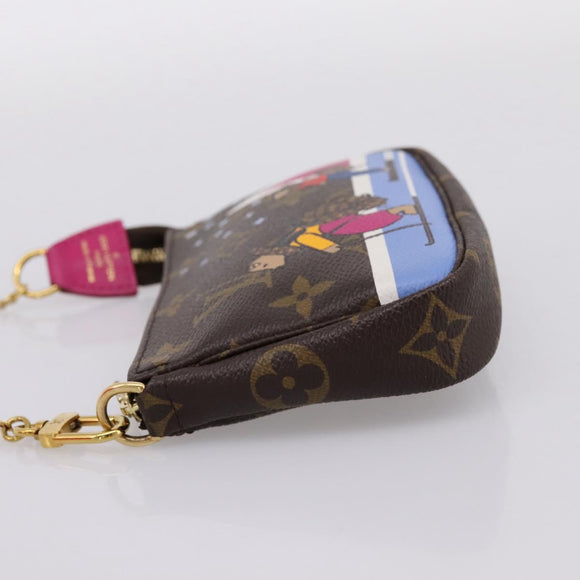 LOUIS VUITTON Monogram Ski Bear Mini Pochette Accessoires M67769 LV Auth 203222M