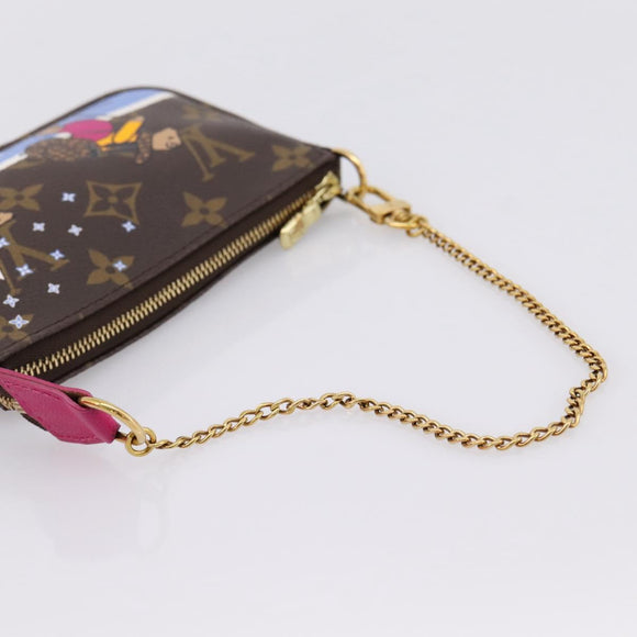 LOUIS VUITTON Monogram Ski Bear Mini Pochette Accessoires M67769 LV Auth 203222M