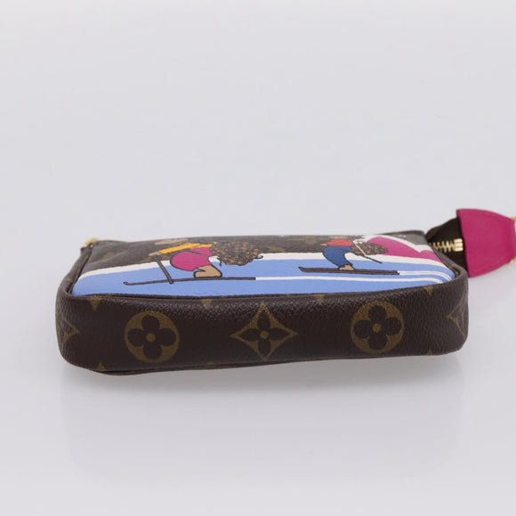 LOUIS VUITTON Monogram Ski Bear Mini Pochette Accessoires M67769 LV Auth 203222M