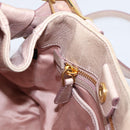 Miu Miu Hand Bag Leather 2way Beige Gold Auth 203225M-23