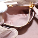 Miu Miu Hand Bag Leather 2way Beige Gold Auth 203225M-24