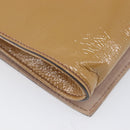 GUCCI Soho Clutch Bag Patent Leather Beige Gold 336753 Auth 203226-13