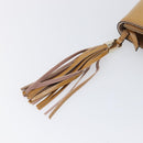 GUCCI Soho Clutch Bag Patent Leather Beige Gold 336753 Auth 203226-14
