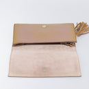 GUCCI Soho Clutch Bag Patent Leather Beige Gold 336753 Auth 203226-15