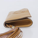 GUCCI Soho Clutch Bag Patent Leather Beige Gold 336753 Auth 203226-6