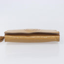 GUCCI Soho Clutch Bag Patent Leather Beige Gold 336753 Auth 203226-8