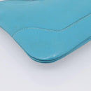 HERMES Trim 31 Shoulder Bag Leather Light Blue Silver Auth 203229V-11