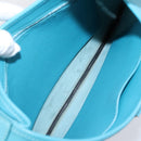 HERMES Trim 31 Shoulder Bag Leather Light Blue Silver Auth 203229V-14