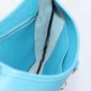 HERMES Trim 31 Shoulder Bag Leather Light Blue Silver Auth 203229V-15
