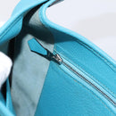 HERMES Trim 31 Shoulder Bag Leather Light Blue Silver Auth 203229V-17