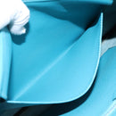 HERMES Trim 31 Shoulder Bag Leather Light Blue Silver Auth 203229V-19