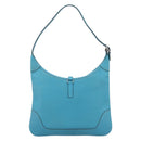 HERMES Trim 31 Shoulder Bag Leather Light Blue Silver Auth 203229V-3