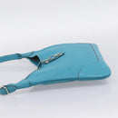 HERMES Trim 31 Shoulder Bag Leather Light Blue Silver Auth 203229V-4