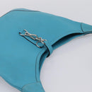 HERMES Trim 31 Shoulder Bag Leather Light Blue Silver Auth 203229V-6