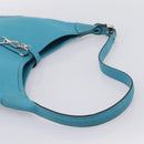 HERMES Trim 31 Shoulder Bag Leather Light Blue Silver Auth 203229V-7