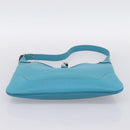 HERMES Trim 31 Shoulder Bag Leather Light Blue Silver Auth 203229V-9