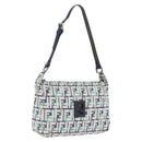 FENDI Zucca Canvas Mamma Baguette Shoulder Bag Multicolor Silver Auth 203230M-1