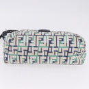 FENDI Zucca Canvas Mamma Baguette Shoulder Bag Multicolor Silver Auth 203230M-5