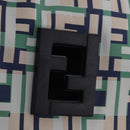 FENDI Zucca Canvas Mamma Baguette Shoulder Bag Multicolor Silver Auth 203230M-27