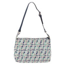 FENDI Zucca Canvas Mamma Baguette Shoulder Bag Multicolor Silver Auth 203230M-2