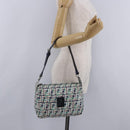 FENDI Zucca Canvas Mamma Baguette Shoulder Bag Multicolor Silver Auth 203230M-31