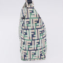 FENDI Zucca Canvas Mamma Baguette Shoulder Bag Multicolor Silver Auth 203230M-4