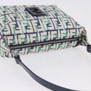 FENDI Zucca Canvas Mamma Baguette Shoulder Bag Multicolor Silver Auth 203230M-7