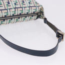 FENDI Zucca Canvas Mamma Baguette Shoulder Bag Multicolor Silver Auth 203230M-8