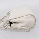 LOEWE Hand Bag Leather White Silver Auth 203231A-3