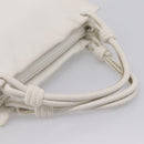 LOEWE Hand Bag Leather White Silver Auth 203231A-7