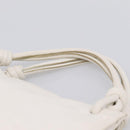 LOEWE Hand Bag Leather White Silver Auth 203231A-8
