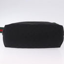 GUCCI GG Canvas Web Sherry Line Shoulder Bag Black Silver 189751 Auth 203232A-6