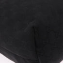 GUCCI GG Canvas Web Sherry Line Shoulder Bag Black Silver 189751 Auth 203232A-16