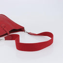 HERMES Evelyn 2 PM Shoulder Bag Taurillon Clemence Red Silver Auth 203233V-7
