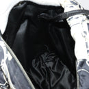 CHANEL Chain Tote Bag Nylon Black Silver CC Auth 203235A-18